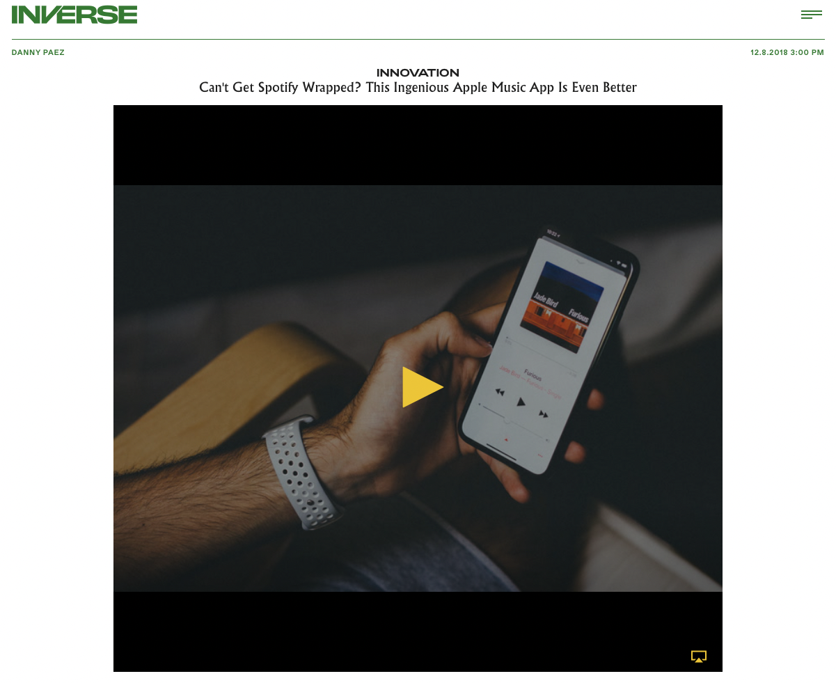 Inverse article preview